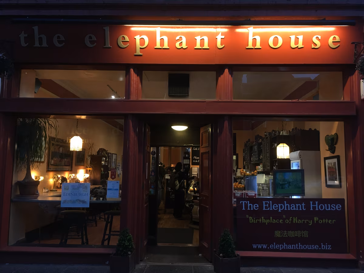 Façade du café The Elephant House à Édimbourg, birthplace of Harry Potter